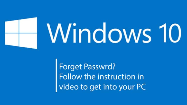 How to Reset/Recover/Unlock Windows 10 password