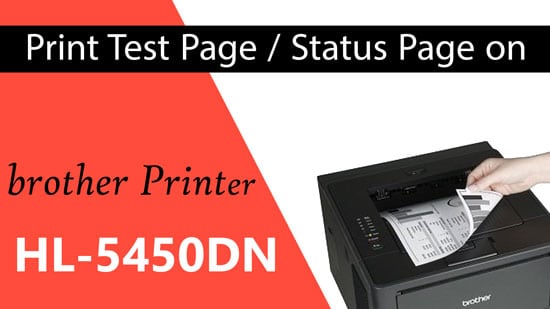 Print a Test / Status Page Brother HL-5450DN