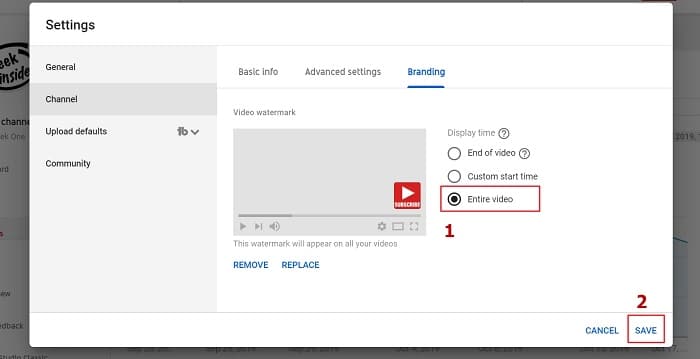 YouTube Branding Watermark