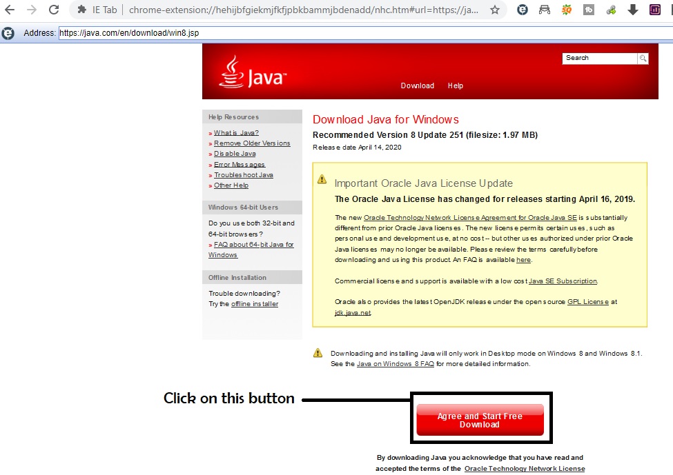 Enable Java on Chrome Browser 100 ...