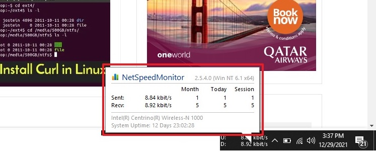Internet Speed Meter for Windows 10 / 8 / 7