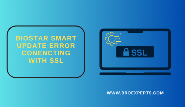 biostar smart update error conencting with ssl